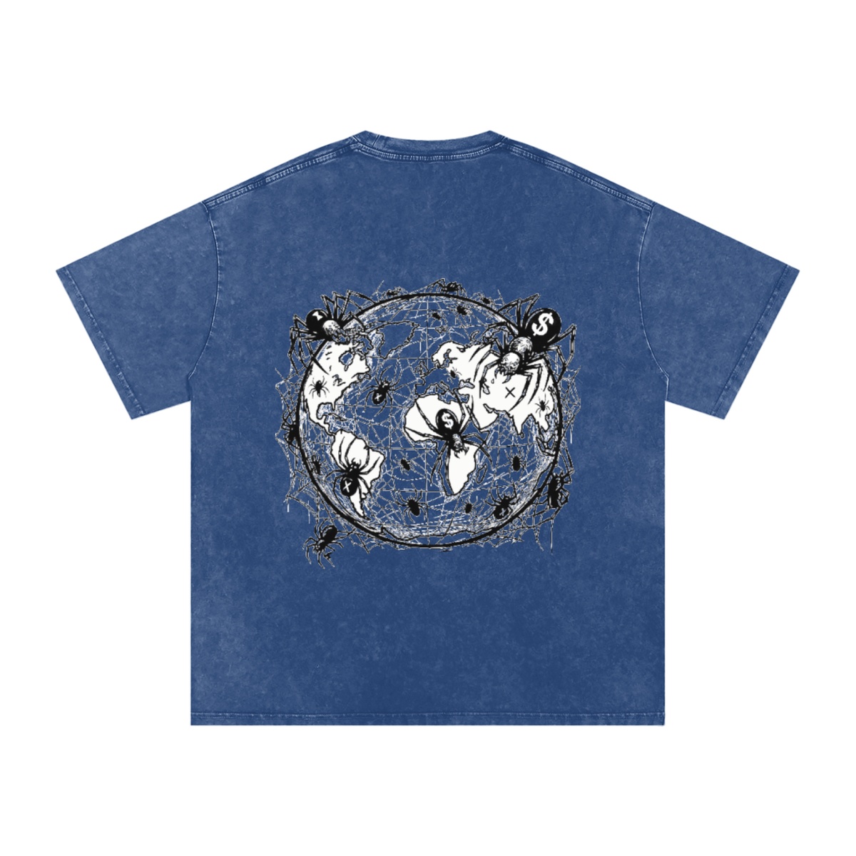 CashFlow "Spider Halloween Edition" Snow Washed Oversized Cotton T-Shirt