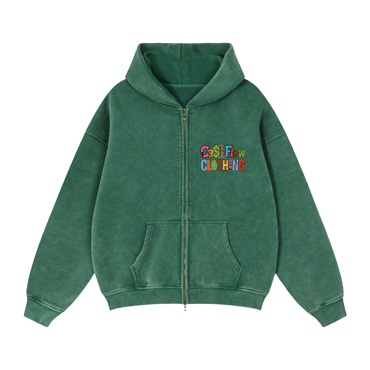 "Skool Kidz" Sun Washed Zip Hoodie