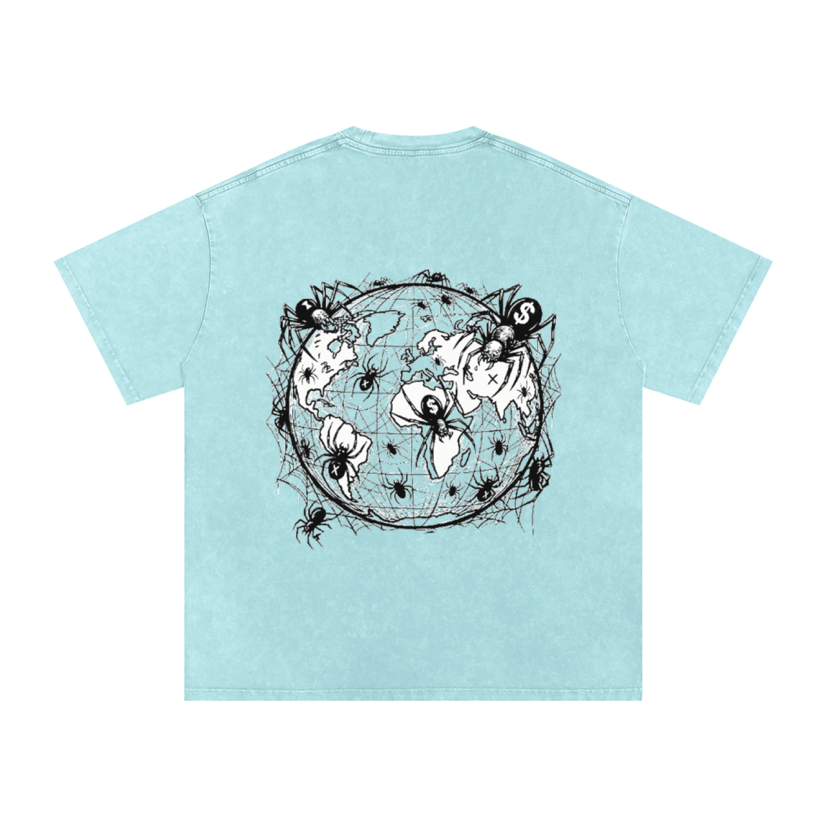 CashFlow "Spider Halloween Edition" Snow Washed Oversized Cotton T-Shirt