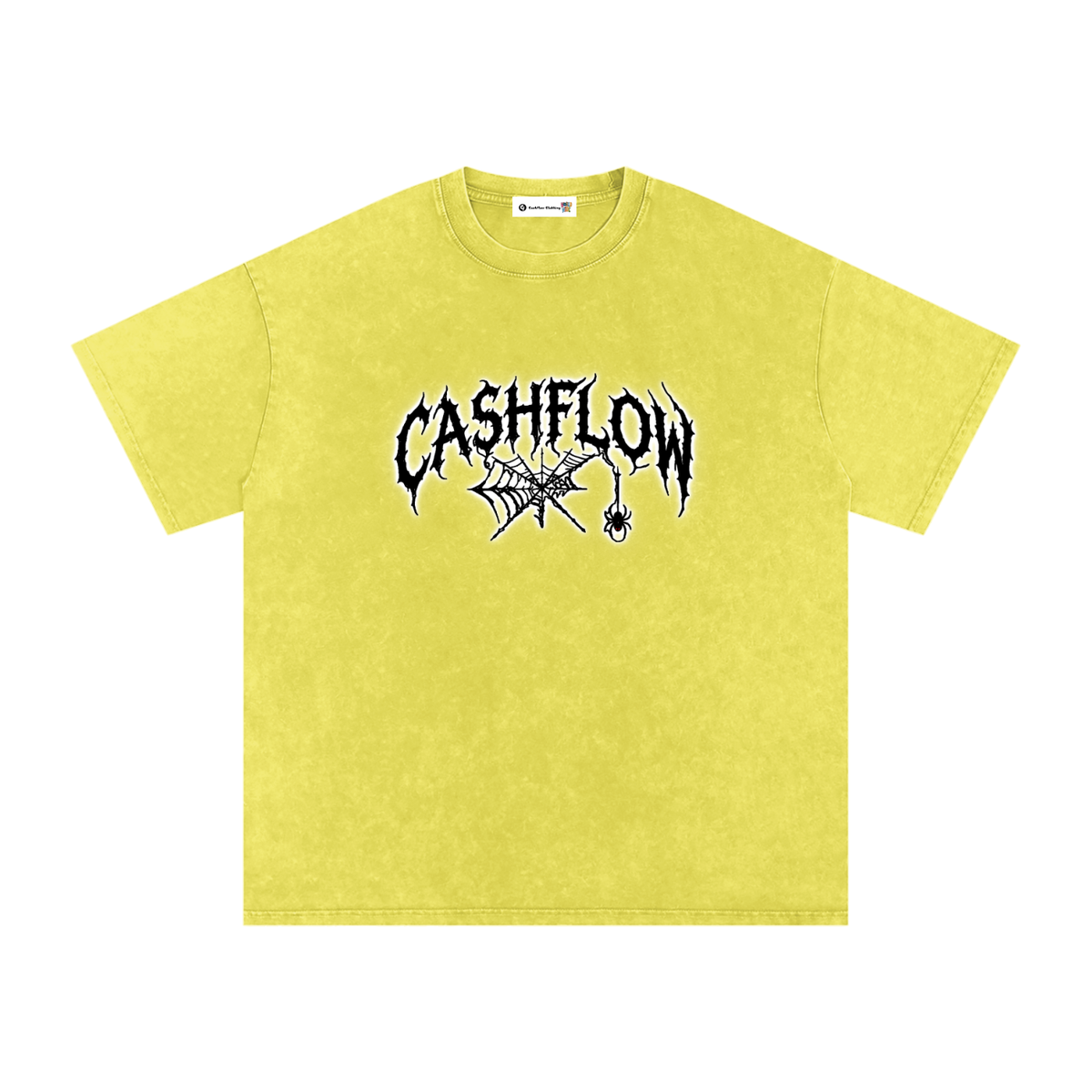 CashFlow "Spider Halloween Edition" Snow Washed Oversized Cotton T-Shirt