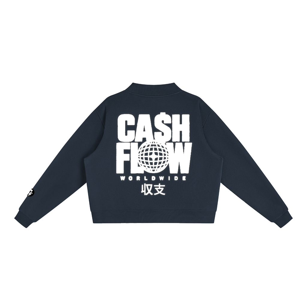 "CashFlow Worldwide" Essential Fleece Neck Crew Sweatshirt