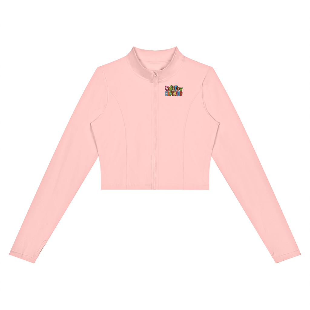 CashFlow "Skool Kidz" Women’s Crop Yoga Sports Jacket