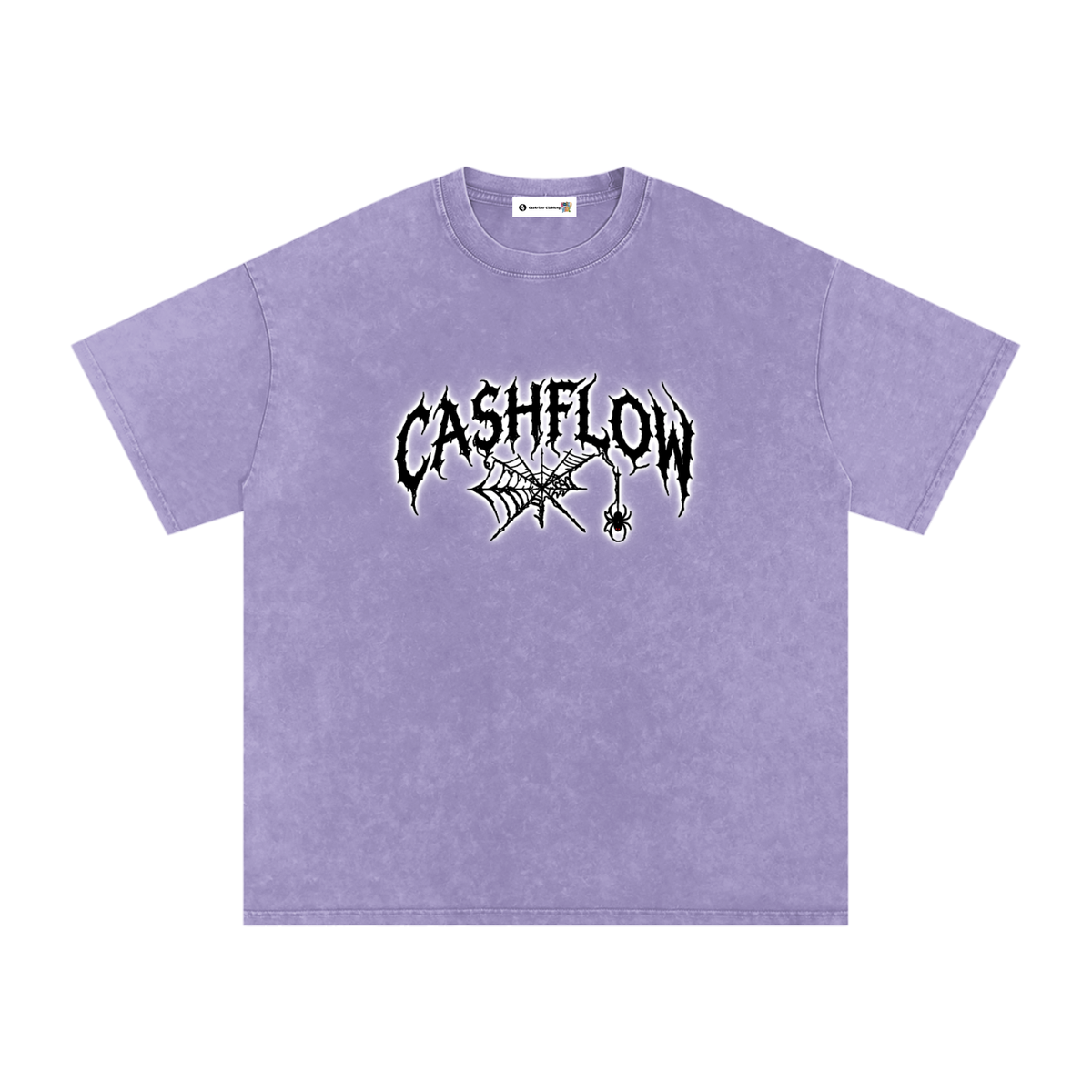 CashFlow "Spider Halloween Edition" Snow Washed Oversized Cotton T-Shirt