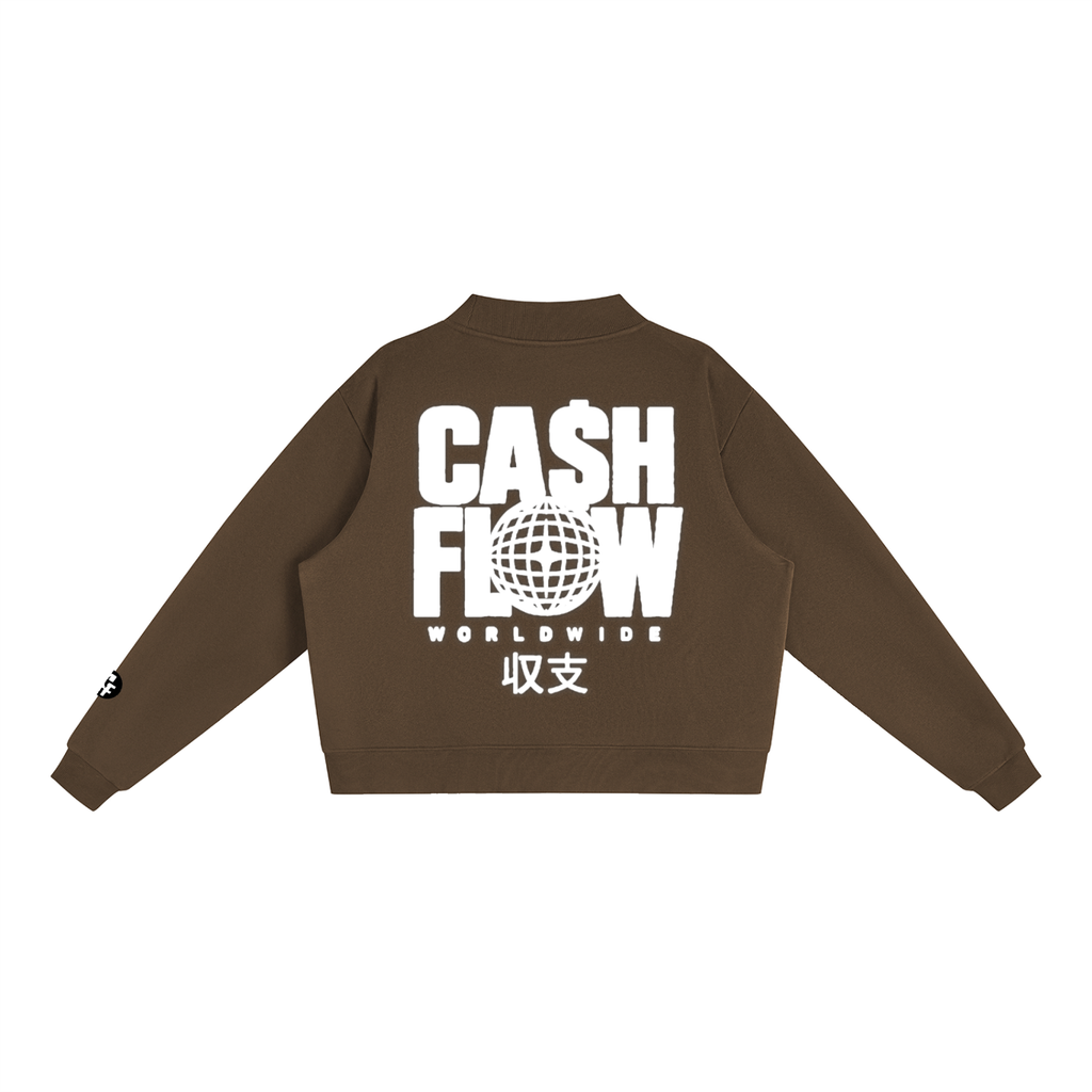 "CashFlow Worldwide" Essential Fleece Neck Crew Sweatshirt