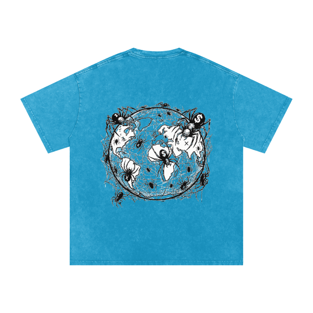 CashFlow "Spider Halloween Edition" Snow Washed Oversized Cotton T-Shirt