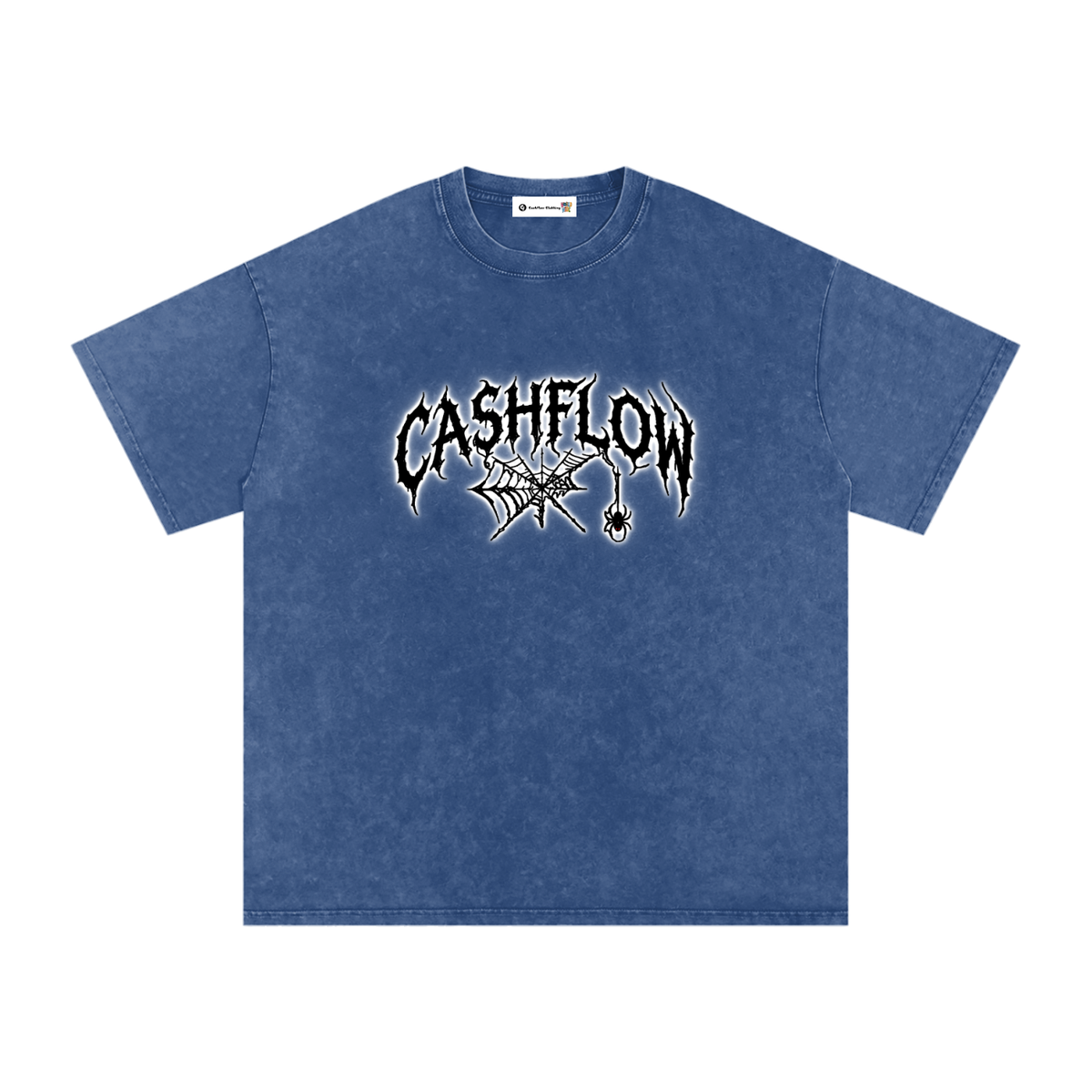 CashFlow "Spider Halloween Edition" Snow Washed Oversized Cotton T-Shirt