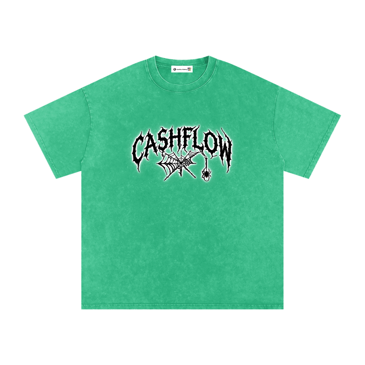 CashFlow "Spider Halloween Edition" Snow Washed Oversized Cotton T-Shirt