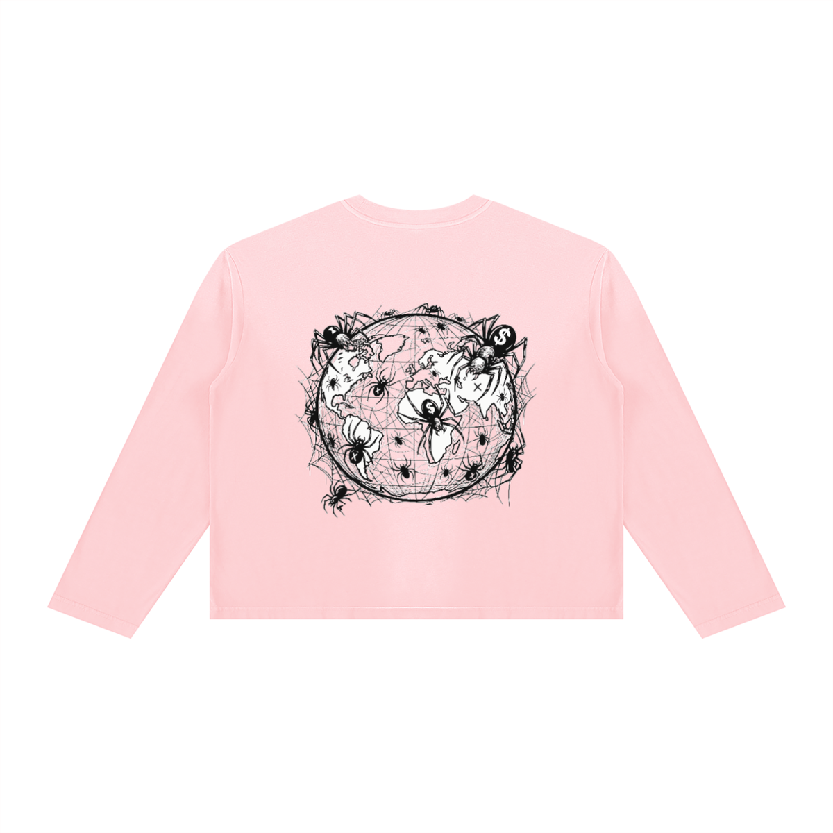 CashFlow "Spider Halloween Edition" Unisex Sunfade Boxy Long Sleeve T-Shirt