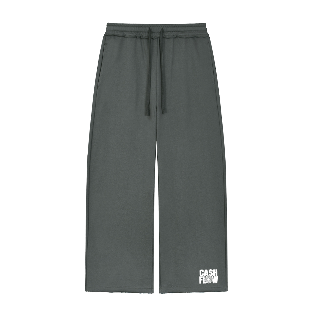 "CashFlow Worldwide" Women’s Wide Leg Raw Edge Sweatpants