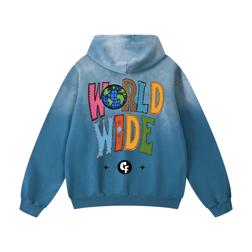 "Skool Kidz" Heavyweight Sunfade Oversized Pullover Hoodie