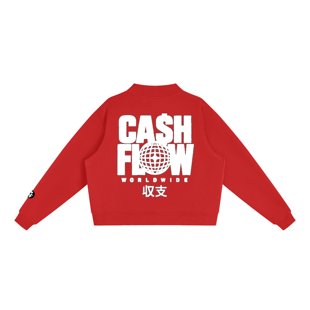 "CashFlow Worldwide" Essential Fleece Neck Crew Sweatshirt