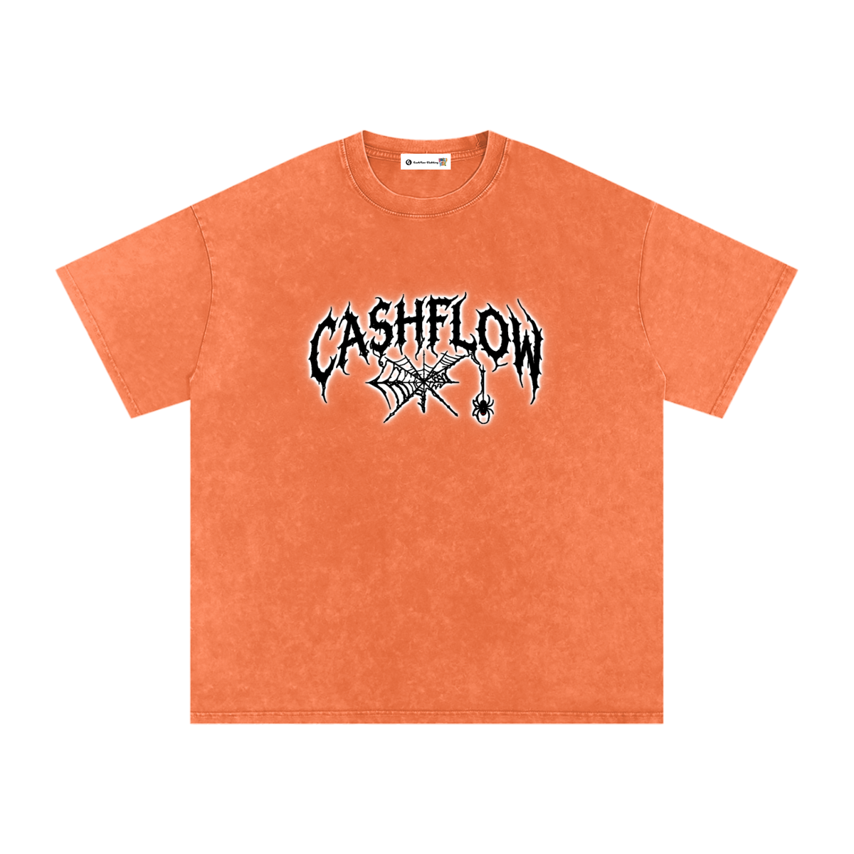 CashFlow "Spider Halloween Edition" Snow Washed Oversized Cotton T-Shirt