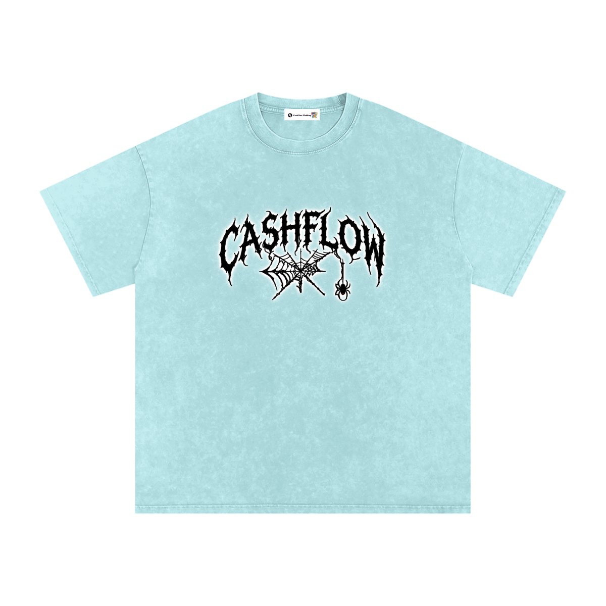 CashFlow "Spider Halloween Edition" Snow Washed Oversized Cotton T-Shirt