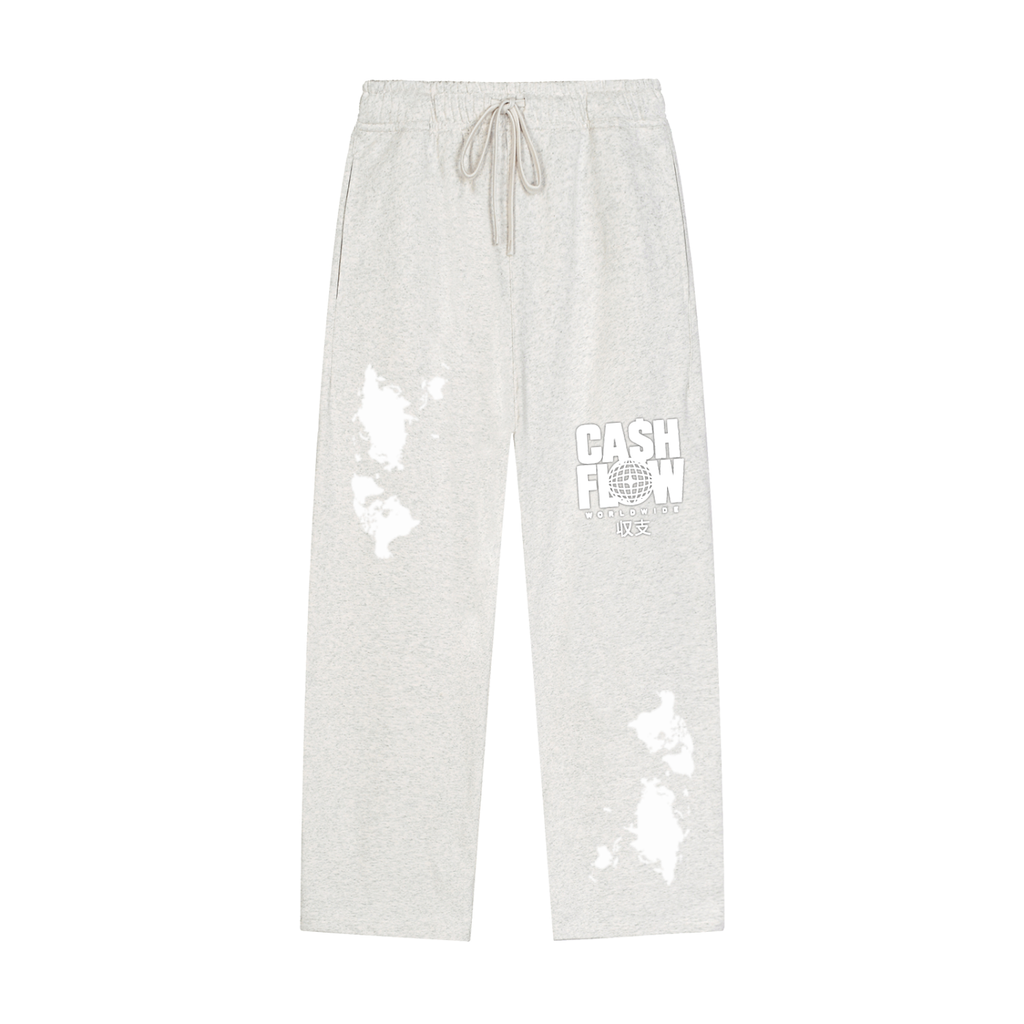 "CashFlow WorldWide" Solid Color Straight-Leg Sweatpants