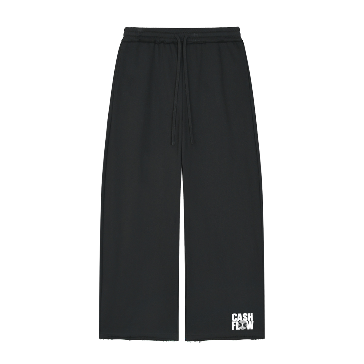 "CashFlow Worldwide" Women’s Wide Leg Raw Edge Sweatpants