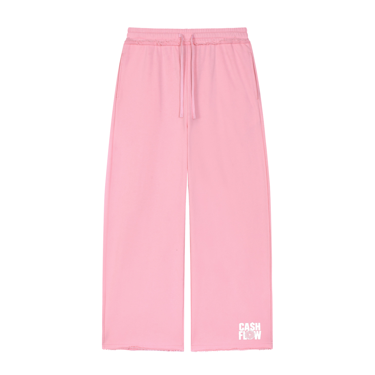 "CashFlow Worldwide" Women’s Wide Leg Raw Edge Sweatpants