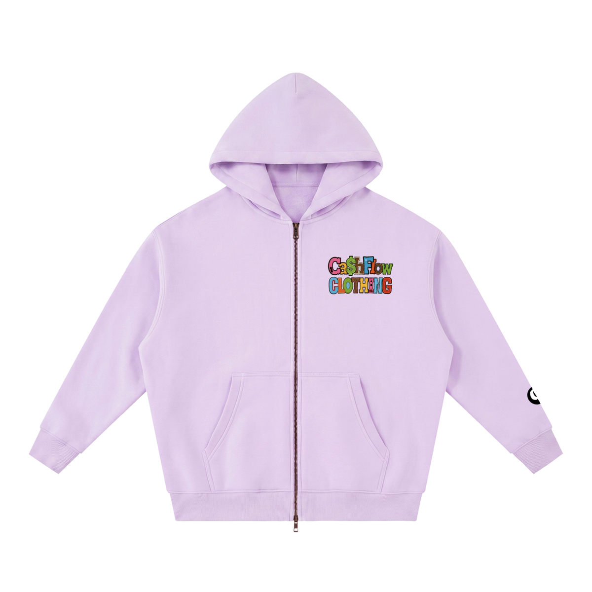 "Skool Kidz" Essential Oversized Fleece Boxy Zip Hoodie