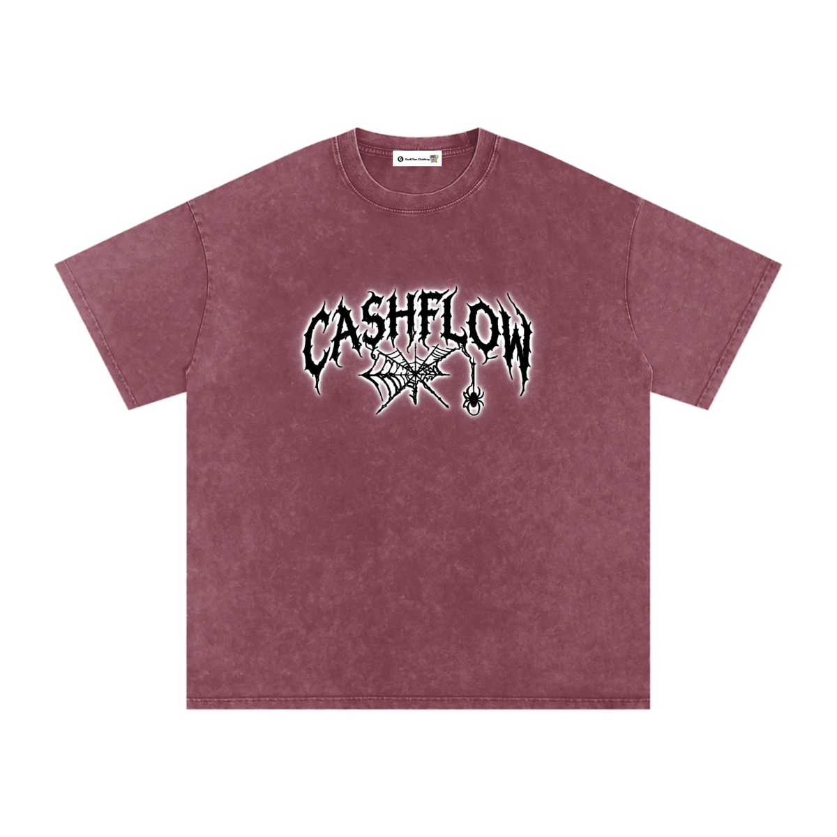 CashFlow "Spider Halloween Edition" Snow Washed Oversized Cotton T-Shirt