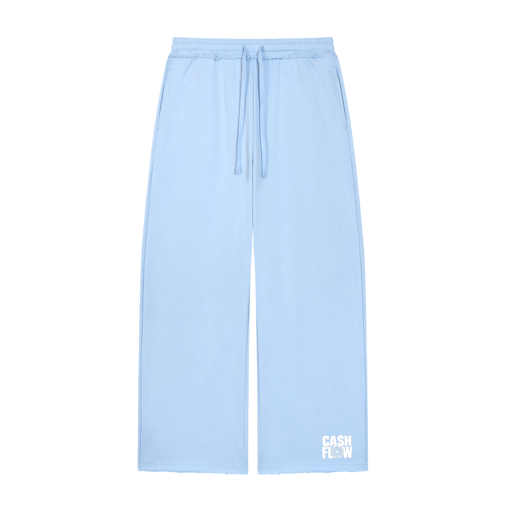 "CashFlow Worldwide" Women’s Wide Leg Raw Edge Sweatpants