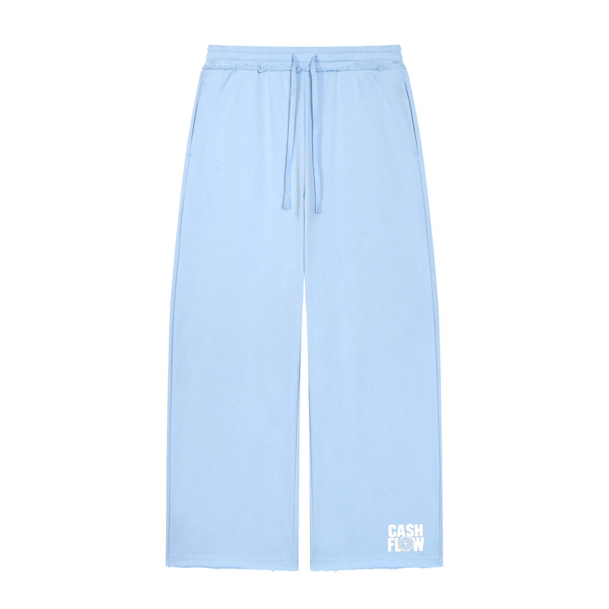 "CashFlow Worldwide" Women’s Wide Leg Raw Edge Sweatpants