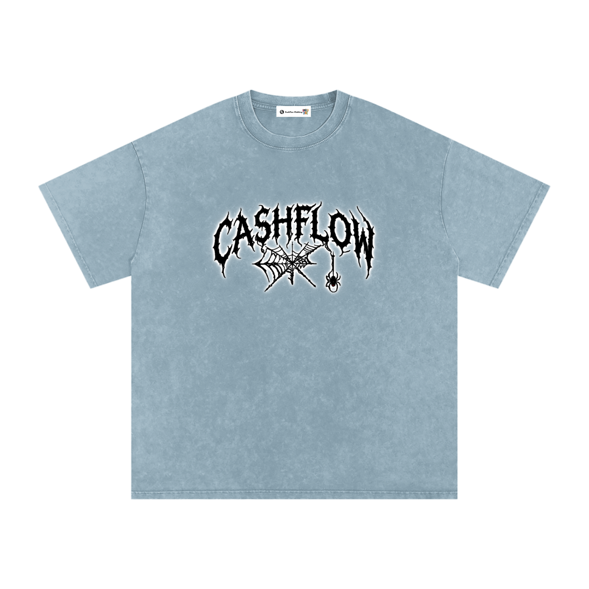 CashFlow "Spider Halloween Edition" Snow Washed Oversized Cotton T-Shirt