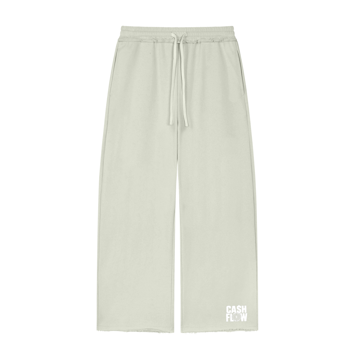 "CashFlow Worldwide" Women’s Wide Leg Raw Edge Sweatpants