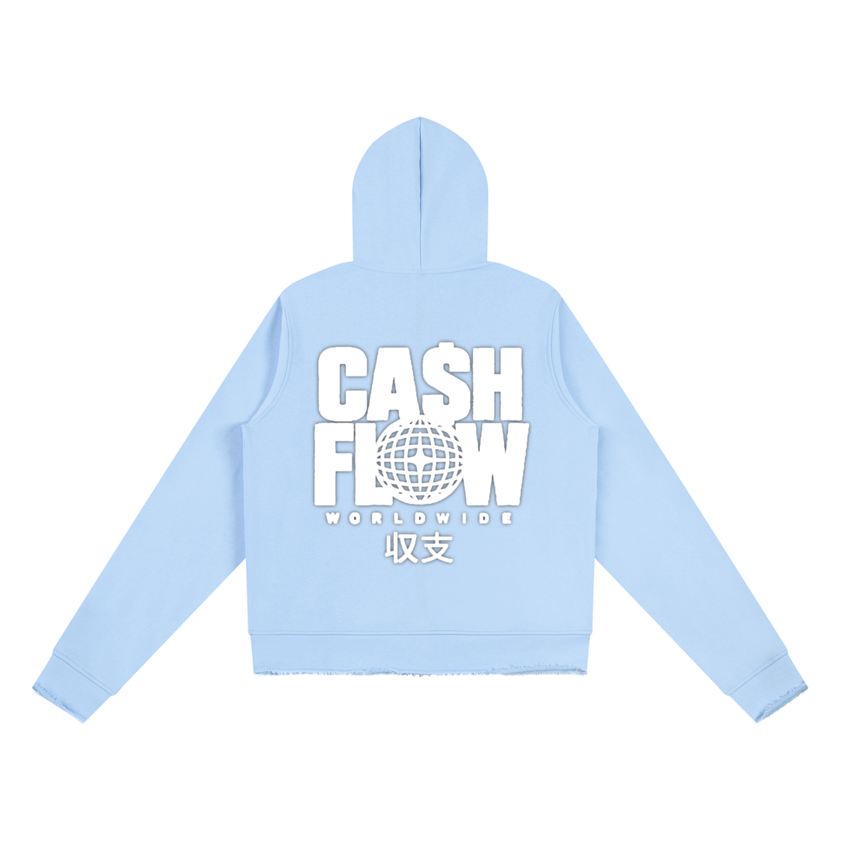 CashFlow Worldwide Women’s Raw Edge Full Zip Hoodie
