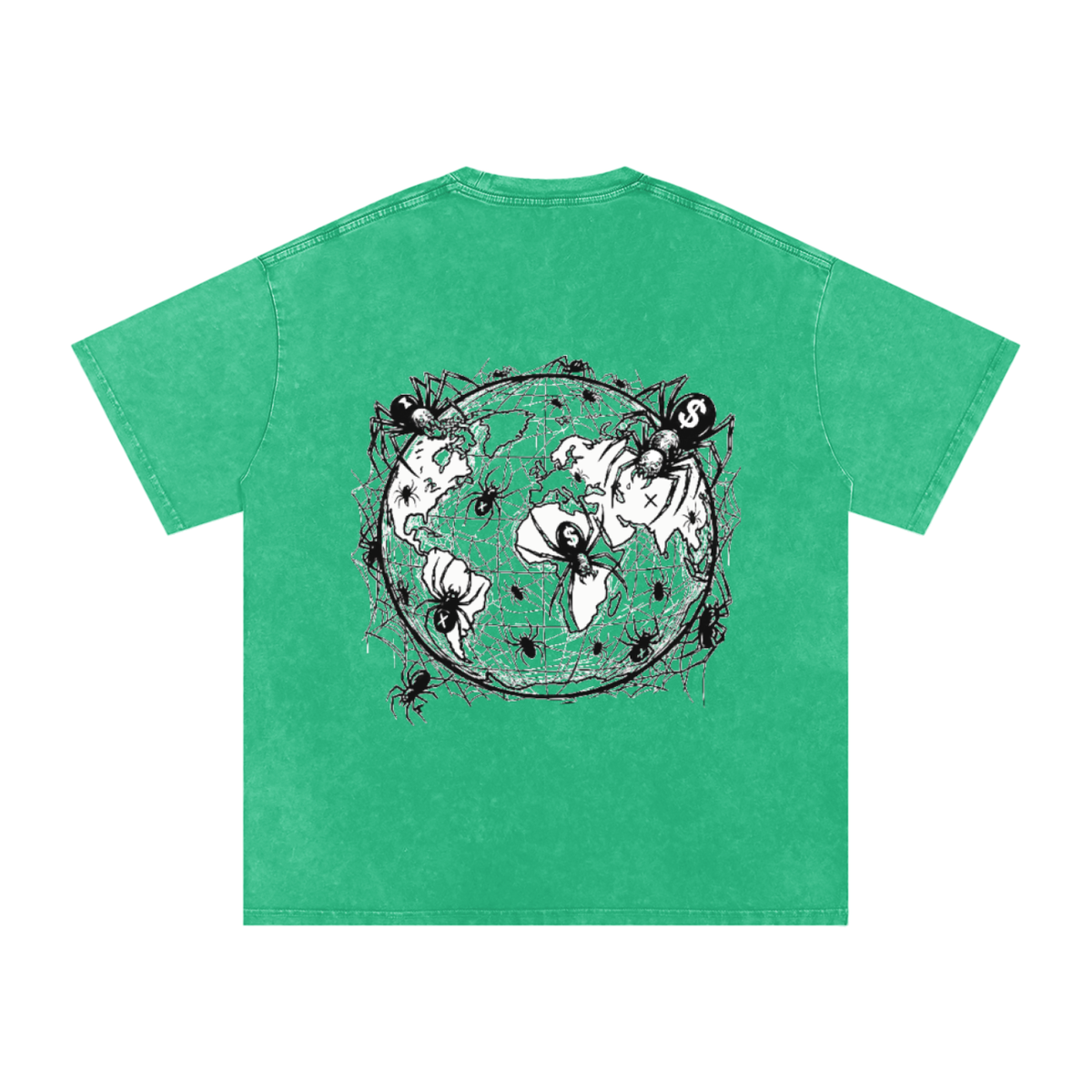 CashFlow "Spider Halloween Edition" Snow Washed Oversized Cotton T-Shirt