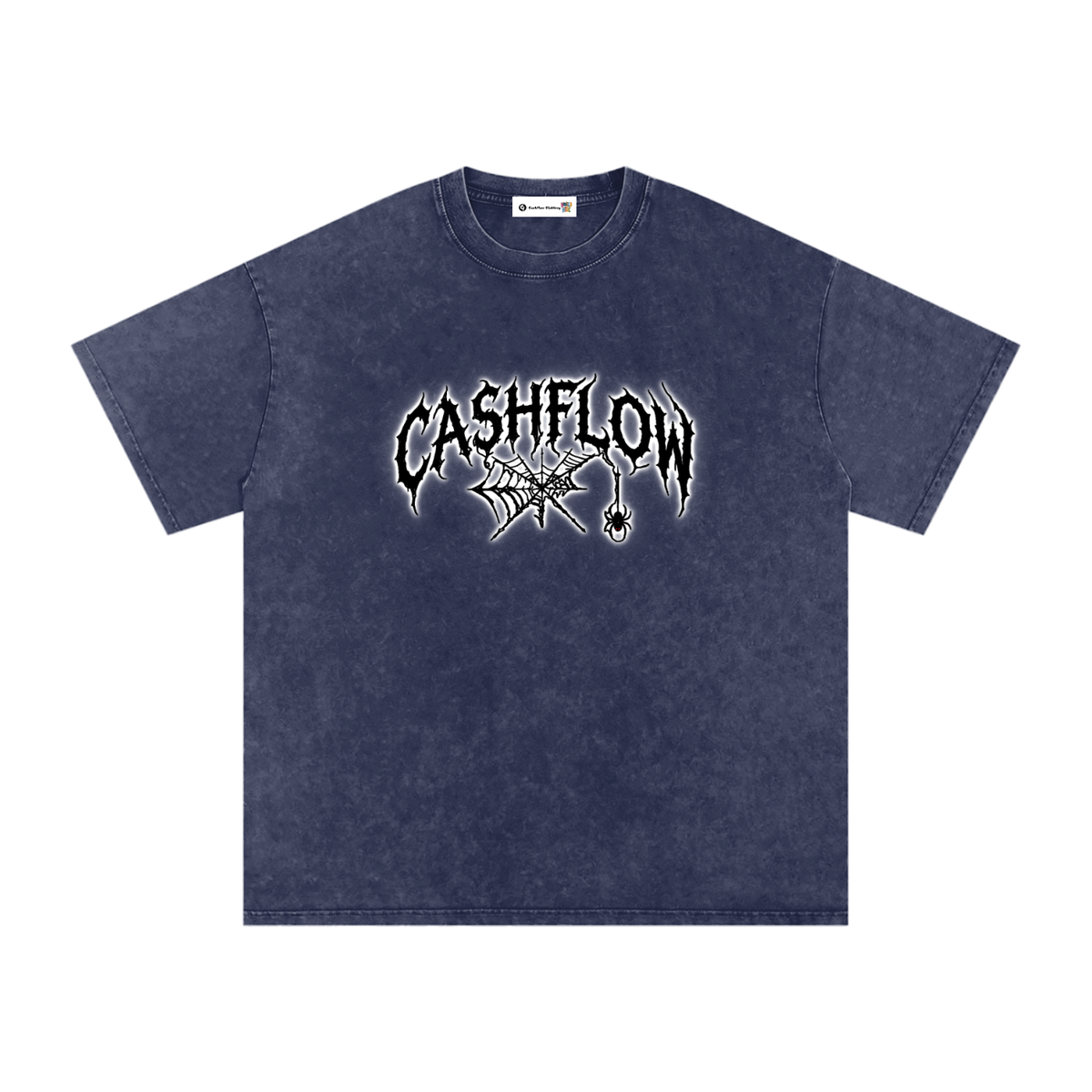 CashFlow "Spider Halloween Edition" Snow Washed Oversized Cotton T-Shirt