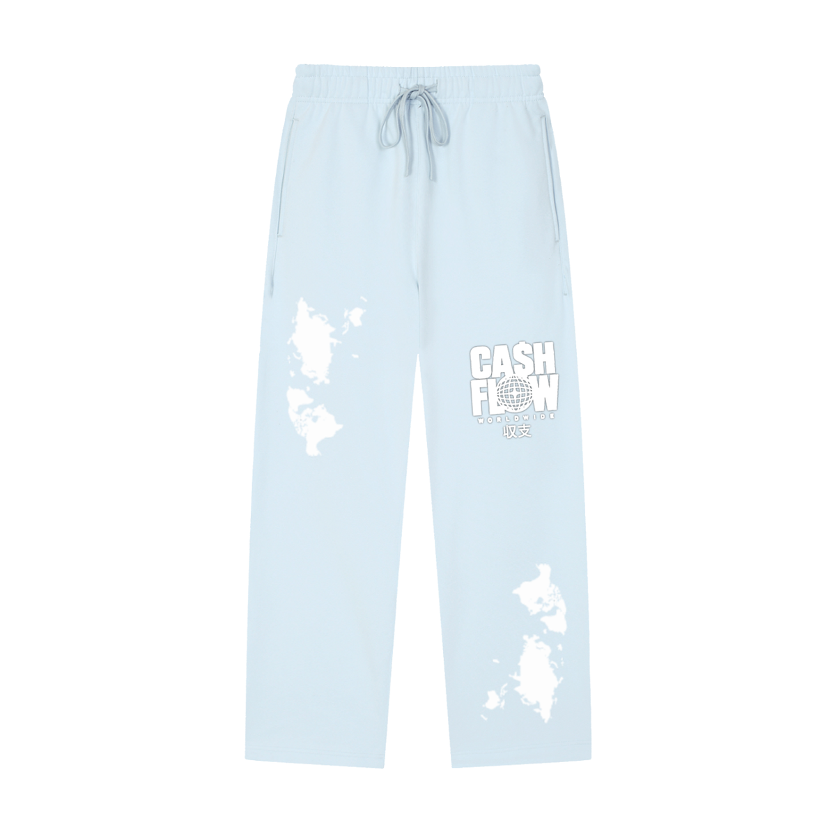 "CashFlow WorldWide" Solid Color Straight-Leg Sweatpants