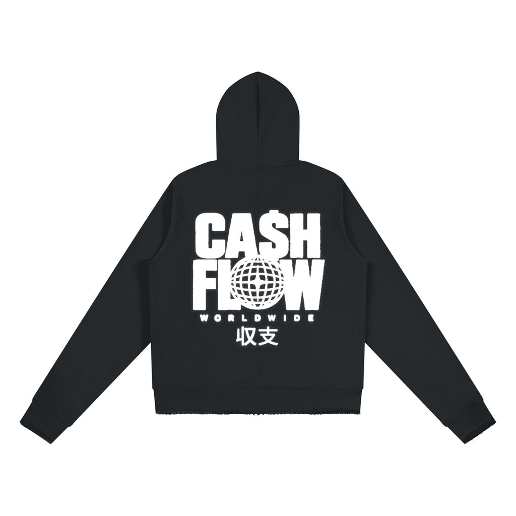 CashFlow Worldwide Women’s Raw Edge Full Zip Hoodie