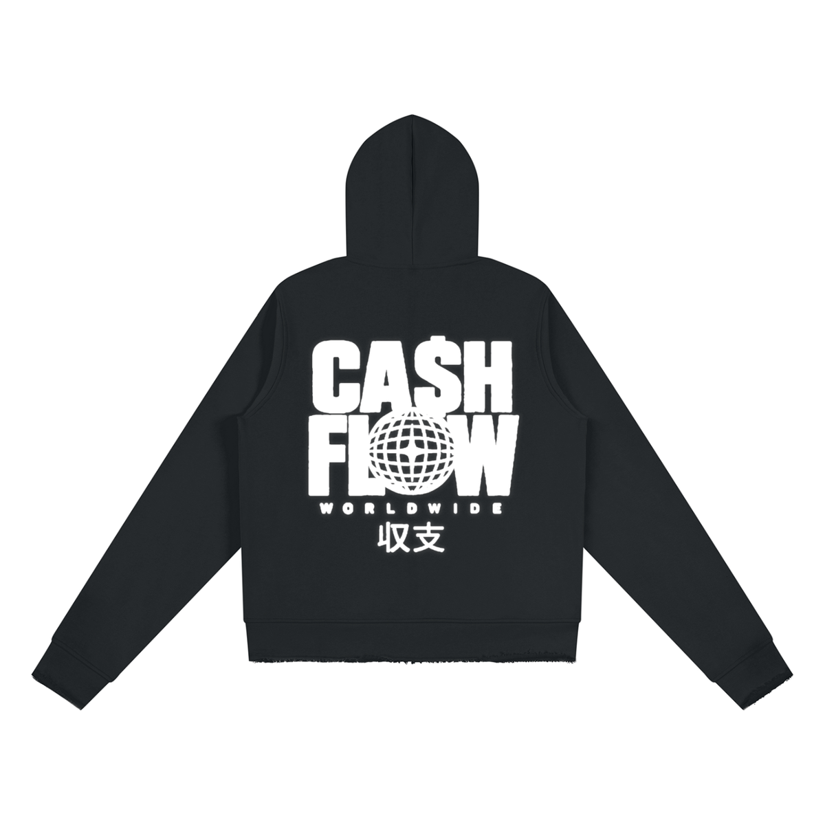 CashFlow Worldwide Women’s Raw Edge Full Zip Hoodie