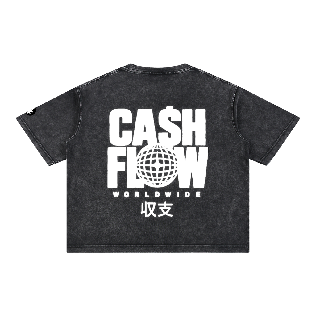 "CashFlow Worldwide"  Acid Wash T-Shirt