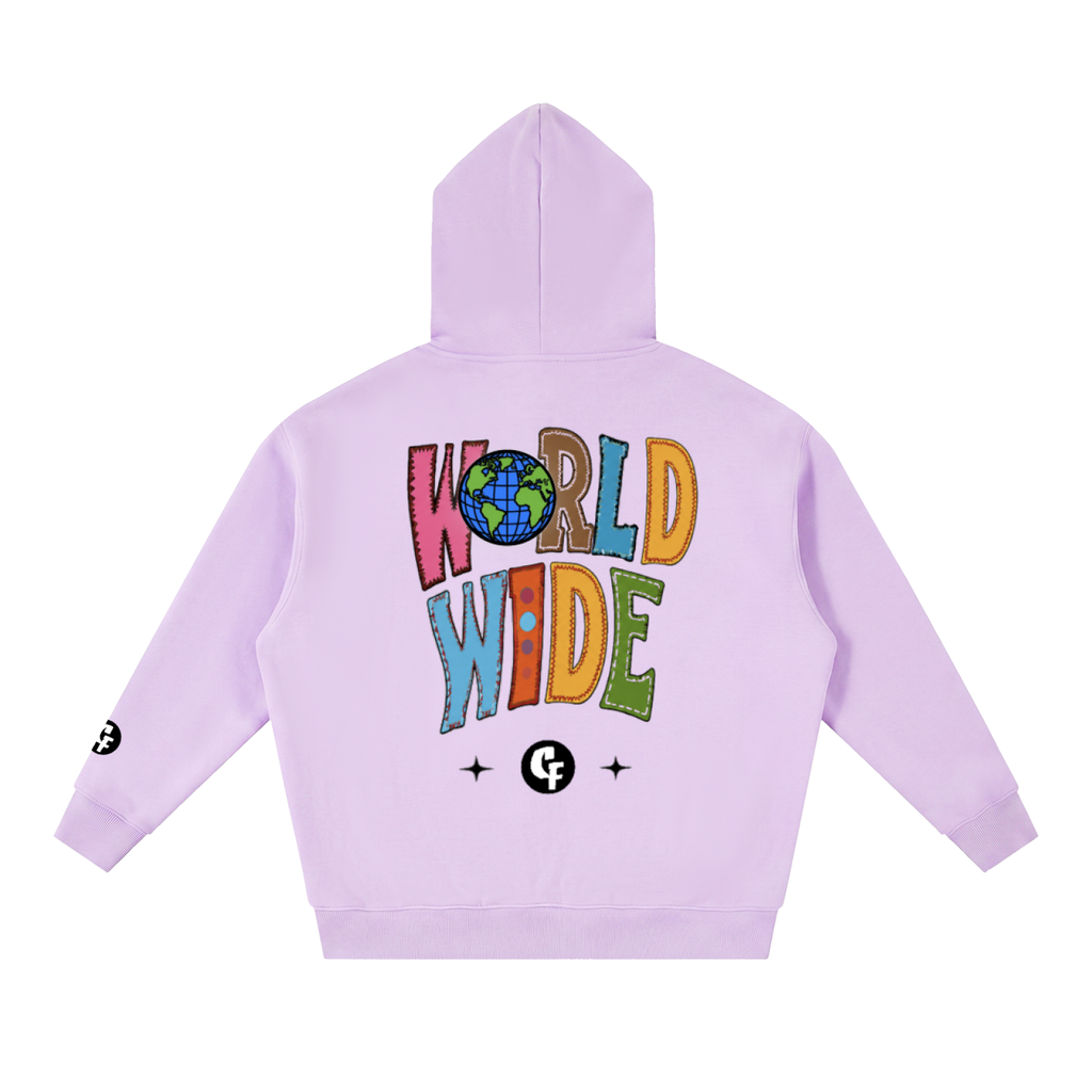 "Skool Kidz" Essential Oversized Fleece Boxy Zip Hoodie