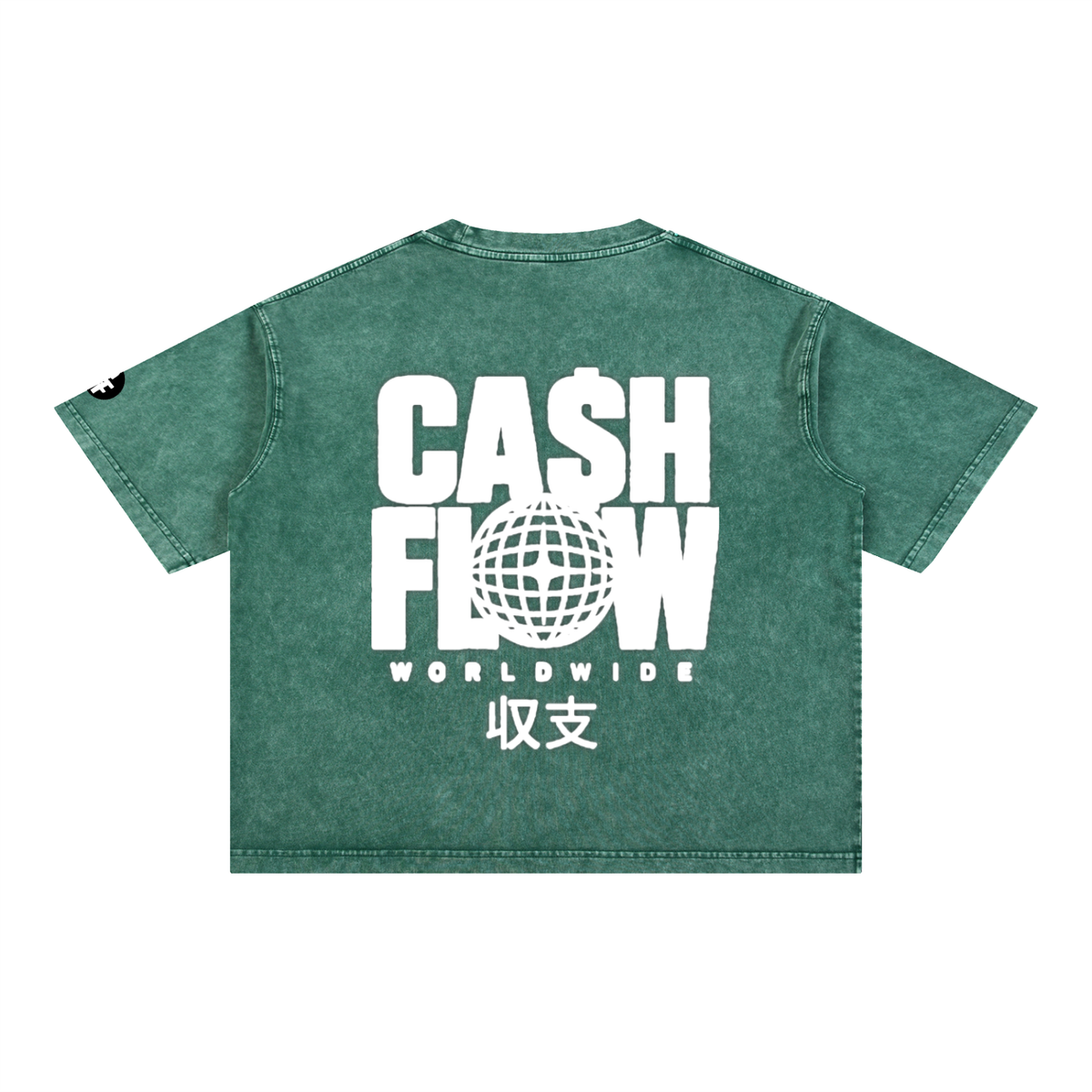 "CashFlow Worldwide"  Acid Wash T-Shirt