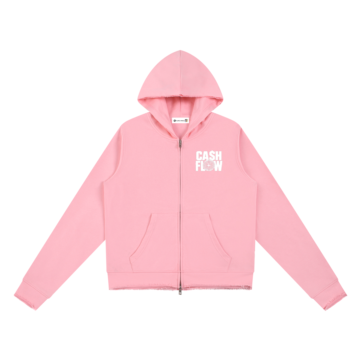 CashFlow Worldwide Women’s Raw Edge Full Zip Hoodie