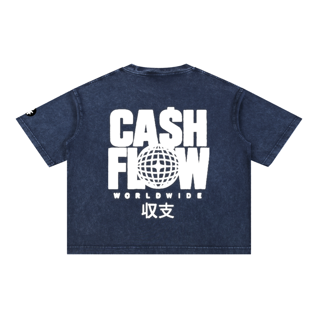 "CashFlow Worldwide"  Acid Wash T-Shirt