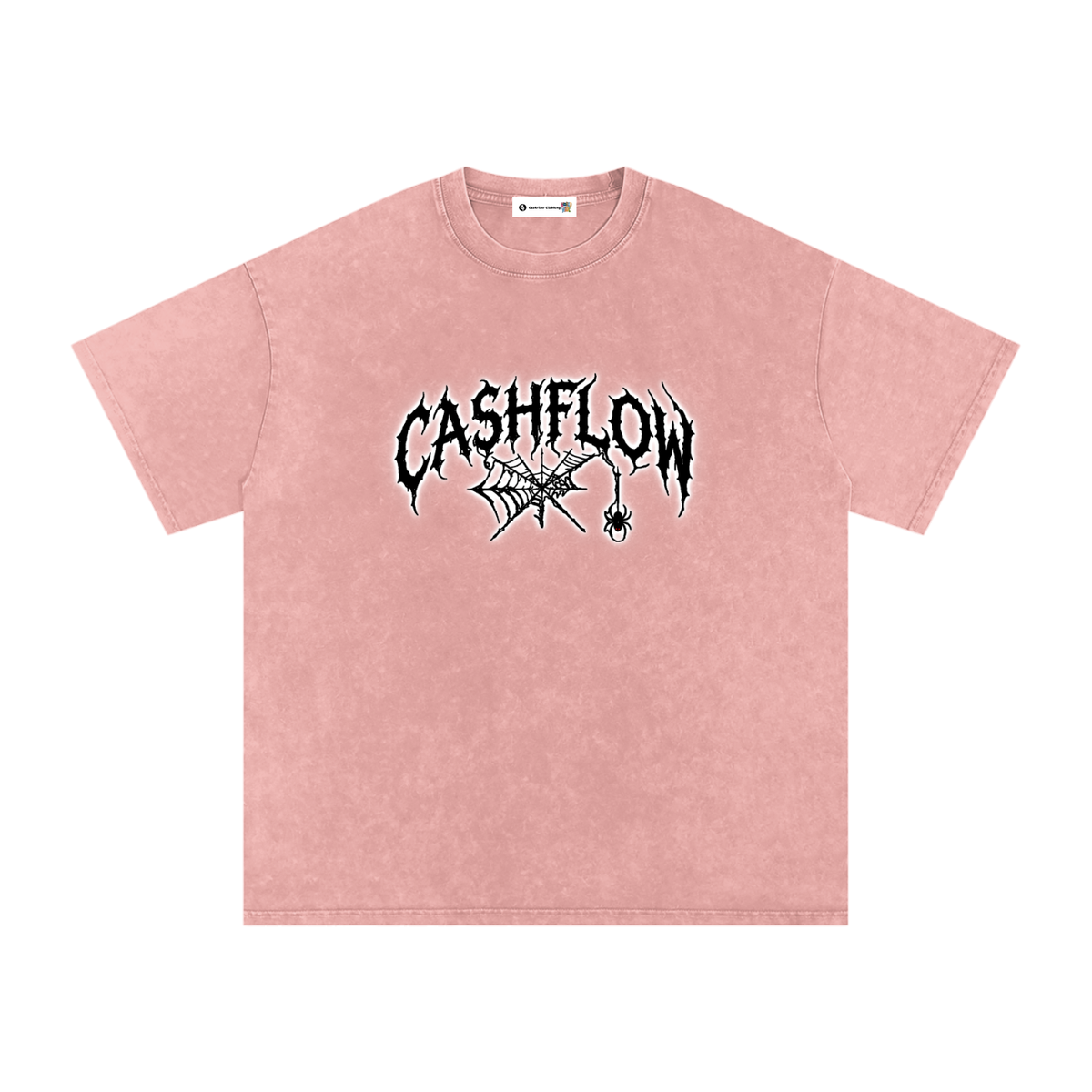 CashFlow "Spider Halloween Edition" Snow Washed Oversized Cotton T-Shirt