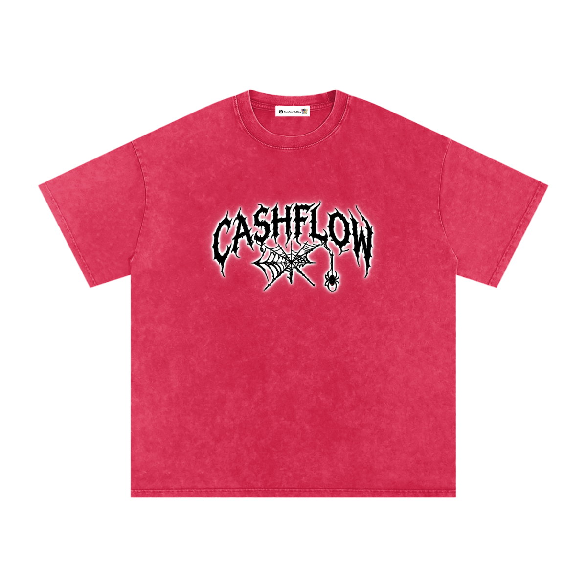 CashFlow "Spider Halloween Edition" Snow Washed Oversized Cotton T-Shirt