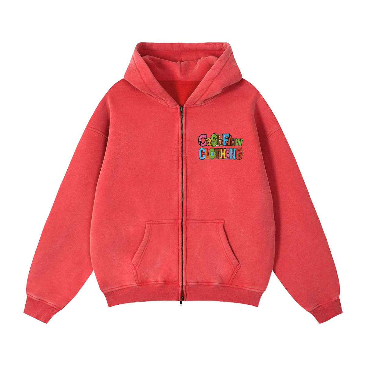 "Skool Kidz" Sun Washed Zip Hoodie