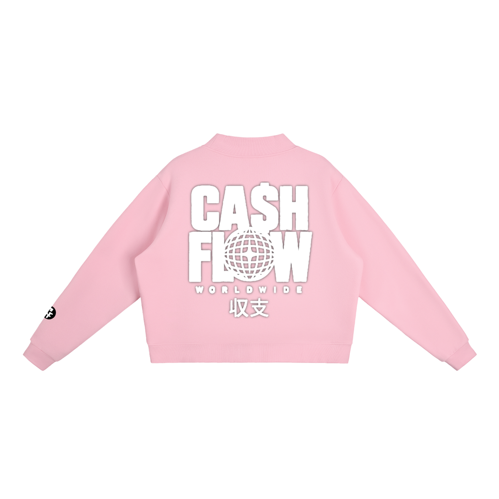 "CashFlow Worldwide" Essential Fleece Neck Crew Sweatshirt