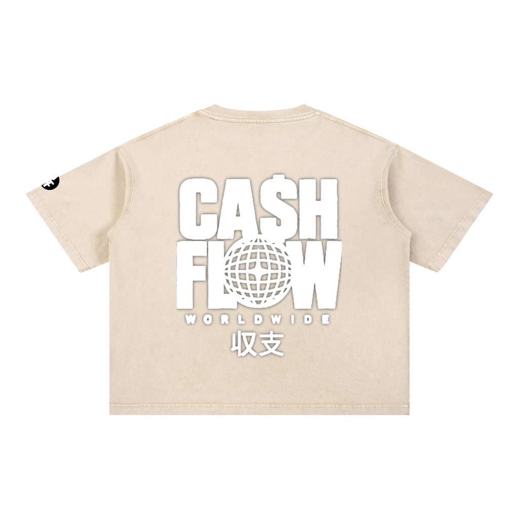 "CashFlow Worldwide"  Acid Wash T-Shirt