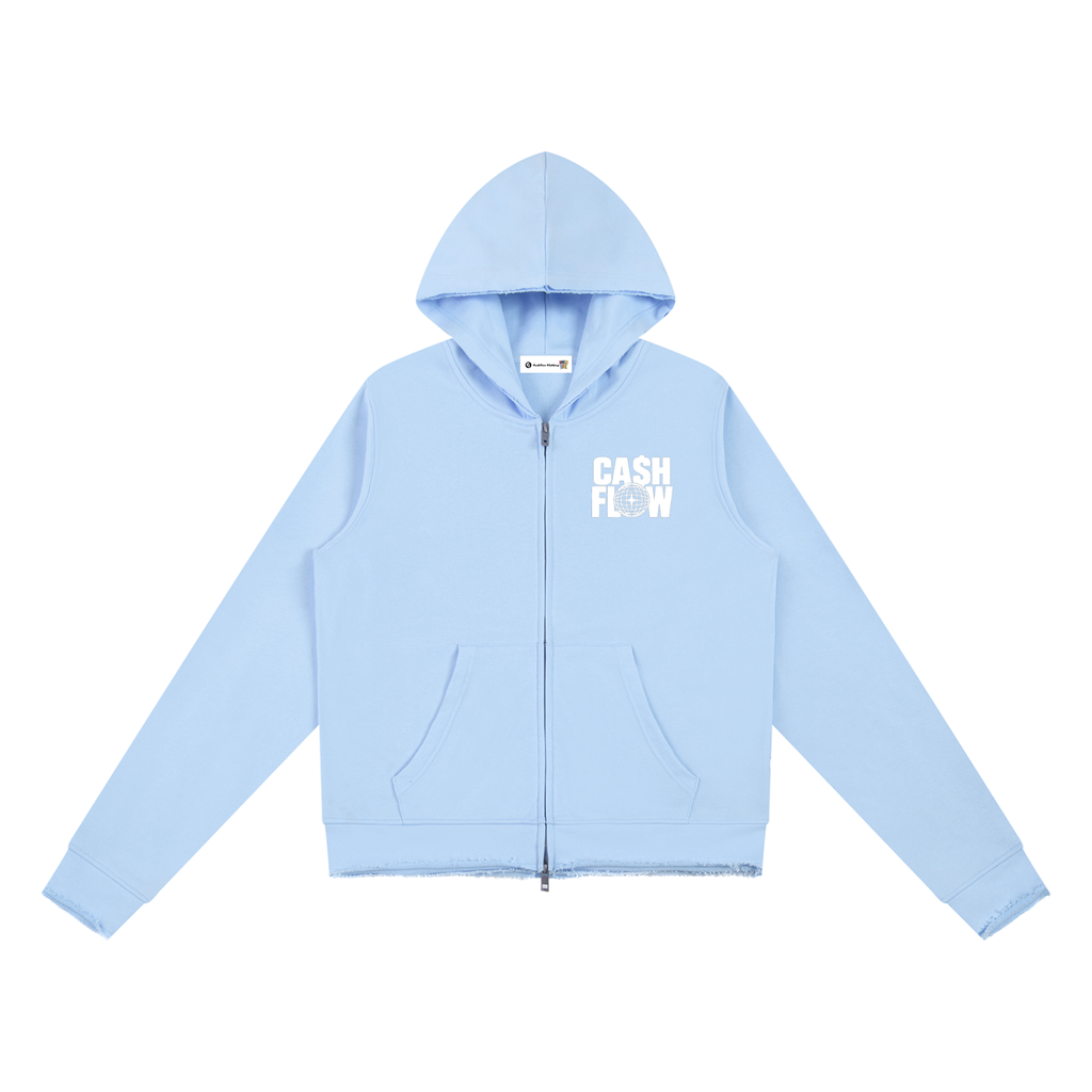 CashFlow Worldwide Women’s Raw Edge Full Zip Hoodie