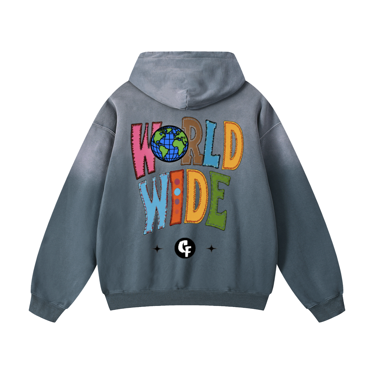 "Skool Kidz" Heavyweight Sunfade Oversized Pullover Hoodie