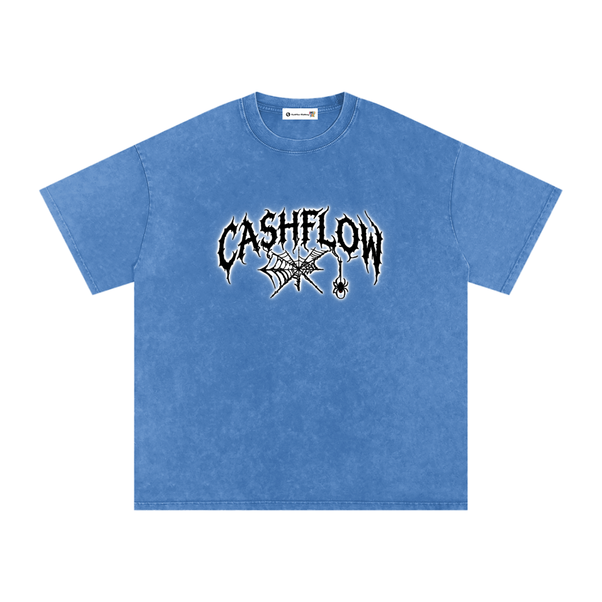 CashFlow "Spider Halloween Edition" Snow Washed Oversized Cotton T-Shirt