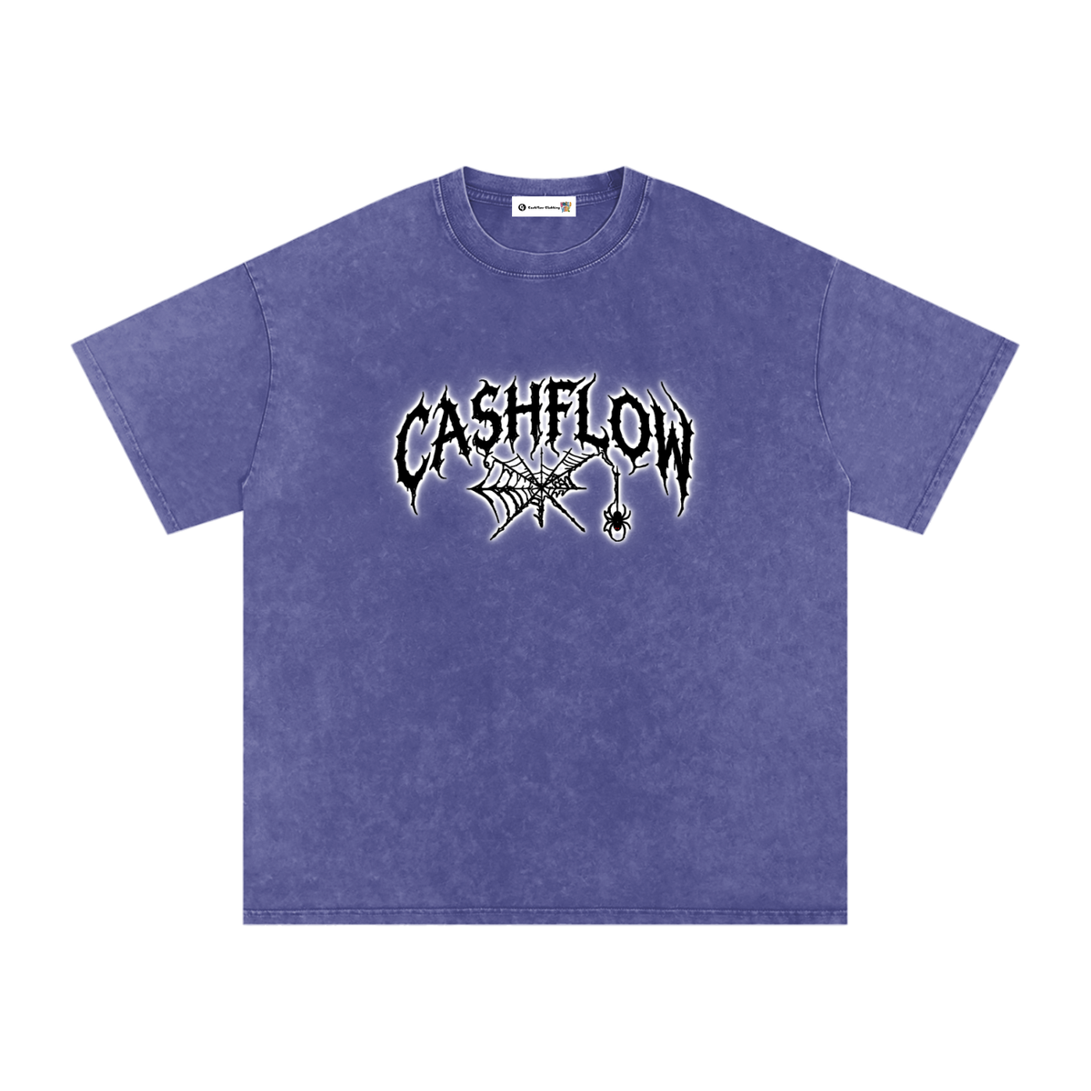 CashFlow "Spider Halloween Edition" Snow Washed Oversized Cotton T-Shirt