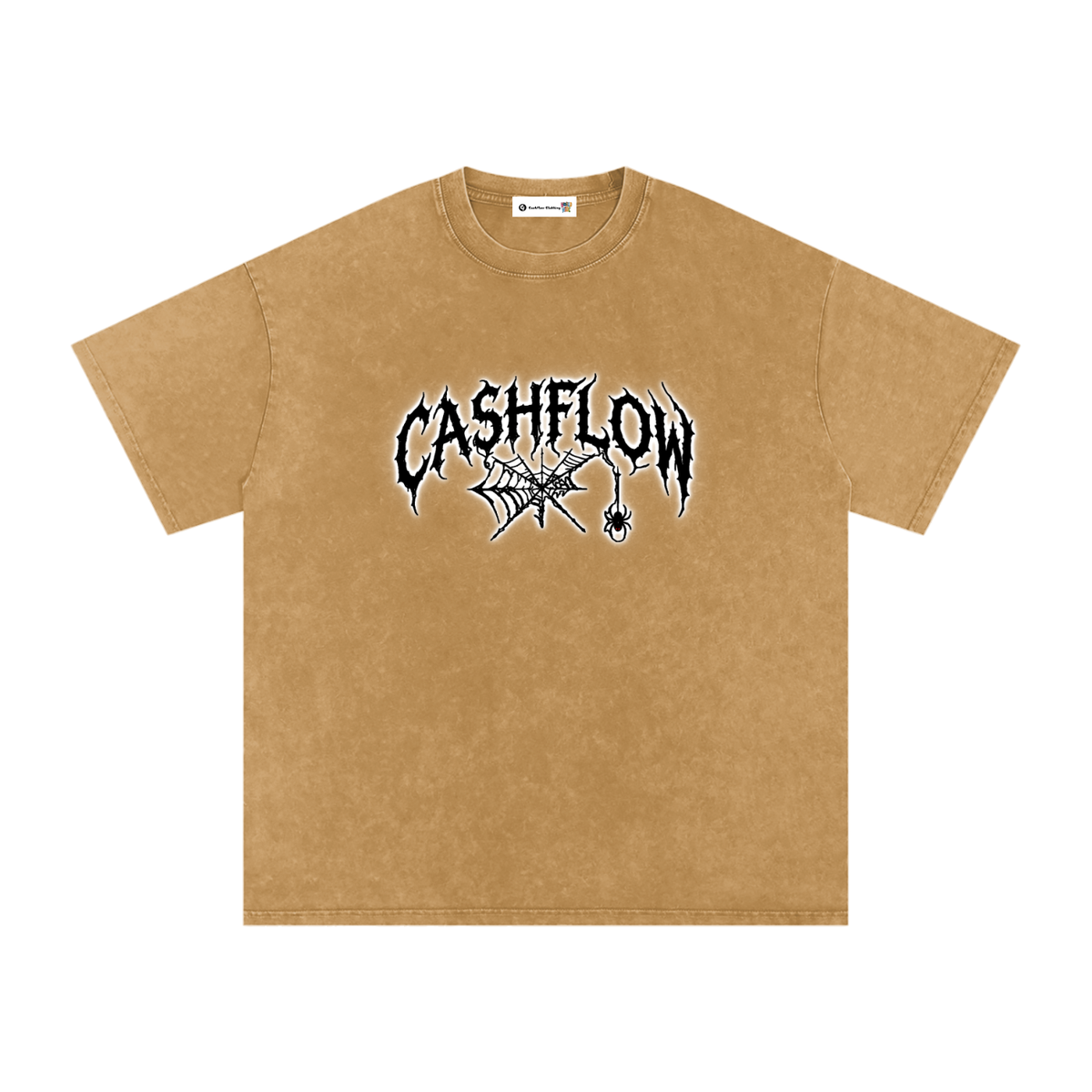 CashFlow "Spider Halloween Edition" Snow Washed Oversized Cotton T-Shirt