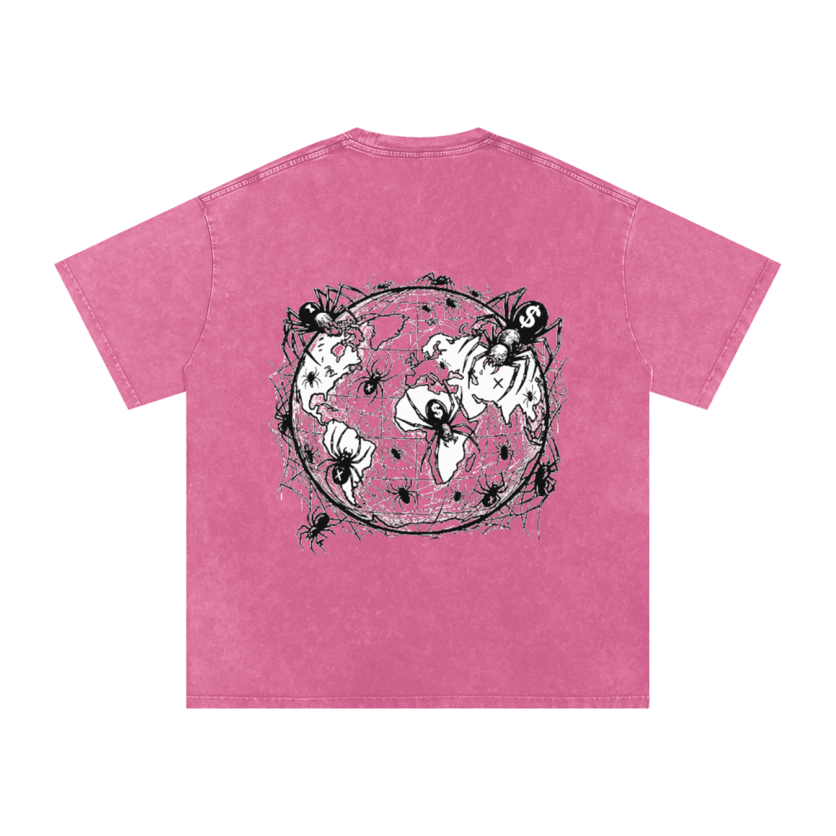 CashFlow "Spider Halloween Edition" Snow Washed Oversized Cotton T-Shirt