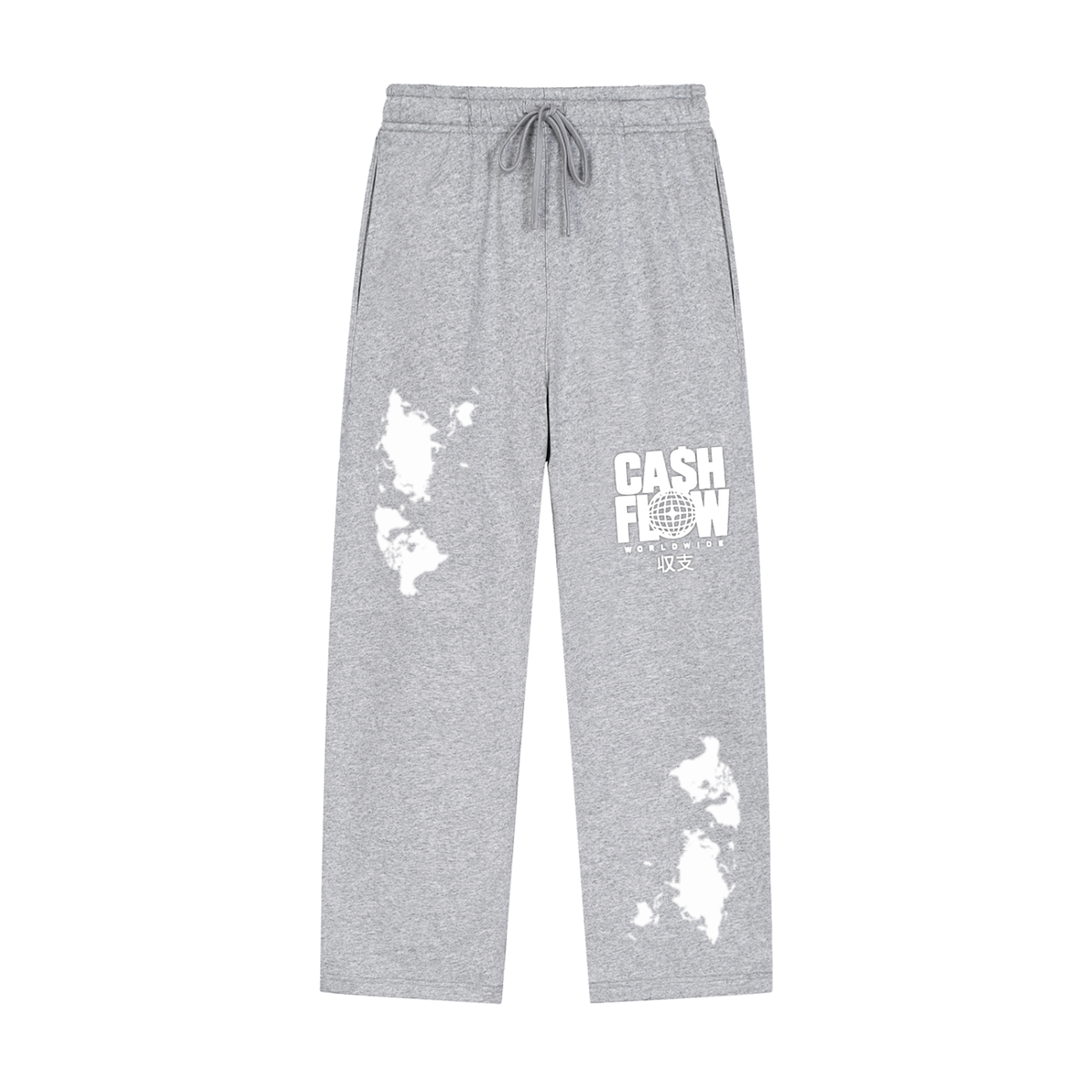 "CashFlow WorldWide" Solid Color Straight-Leg Sweatpants