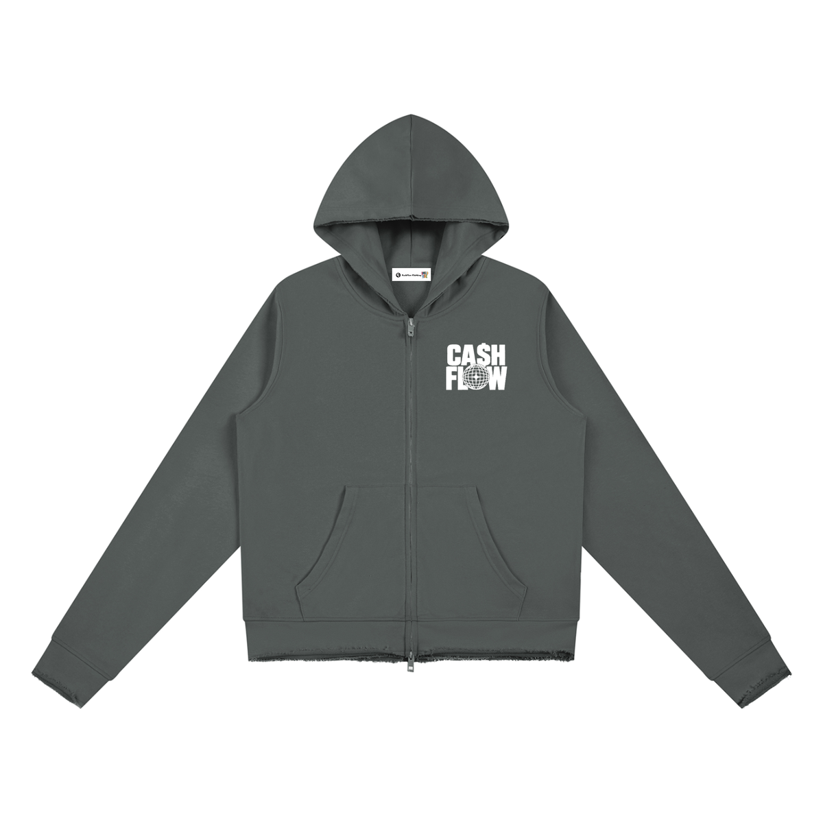 CashFlow Worldwide Women’s Raw Edge Full Zip Hoodie